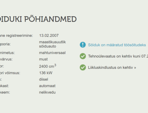 Firmasõidukite registreerimine ainult töösõitudeks